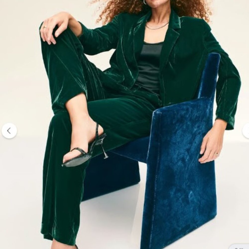 Old Navy Wide Leg Velvet High Rise Pants XL NWOT